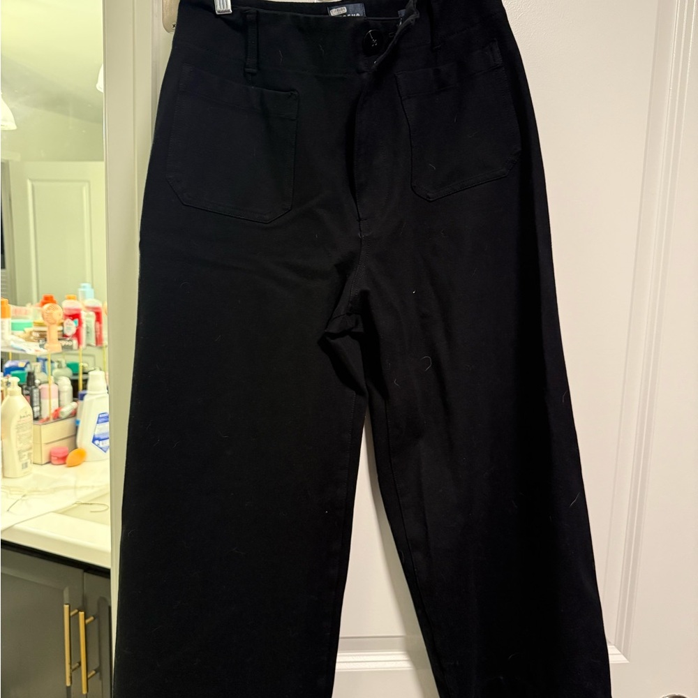 Maeve Black Wide-Leg Pants
